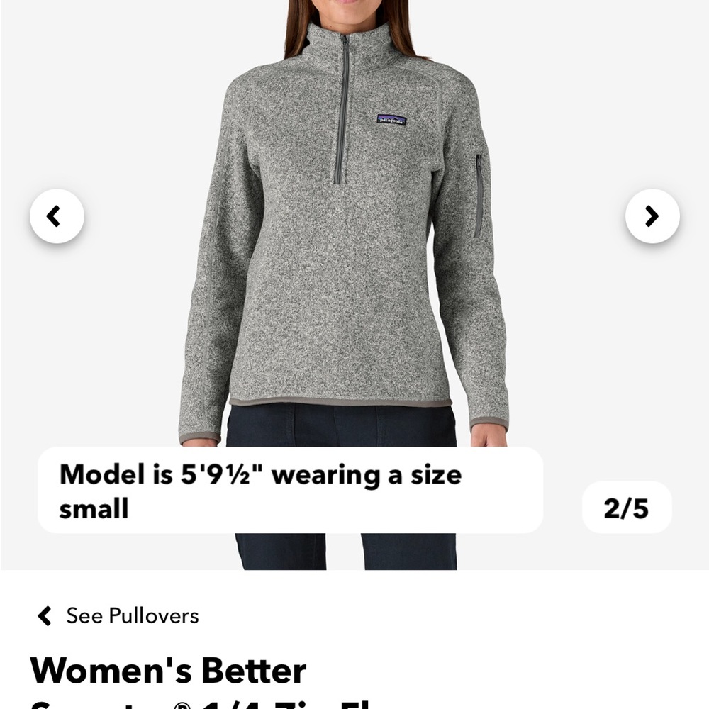 Patagonia Gray Quarter-Zip Pullover